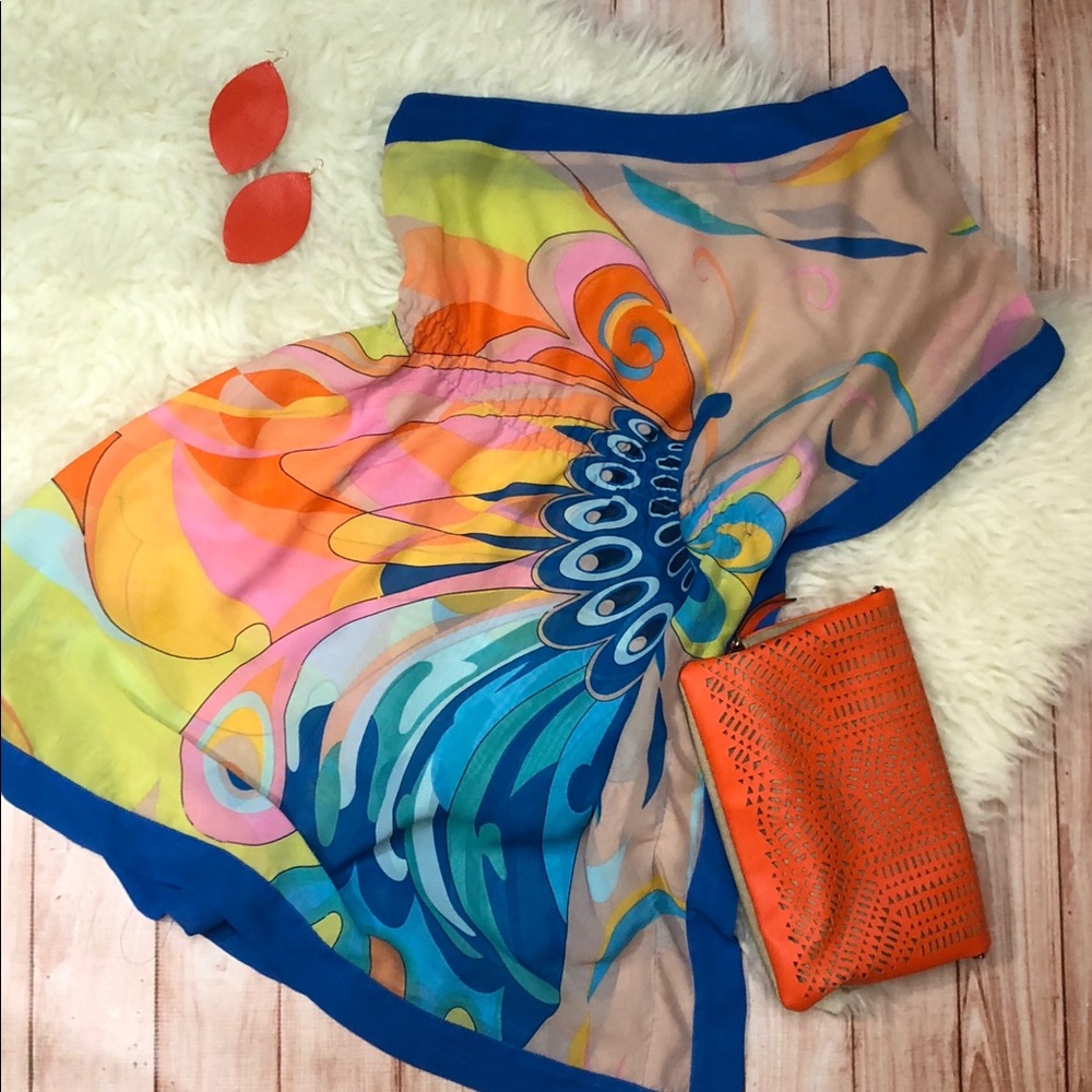 One Shoulder Mini Kaftan Dress